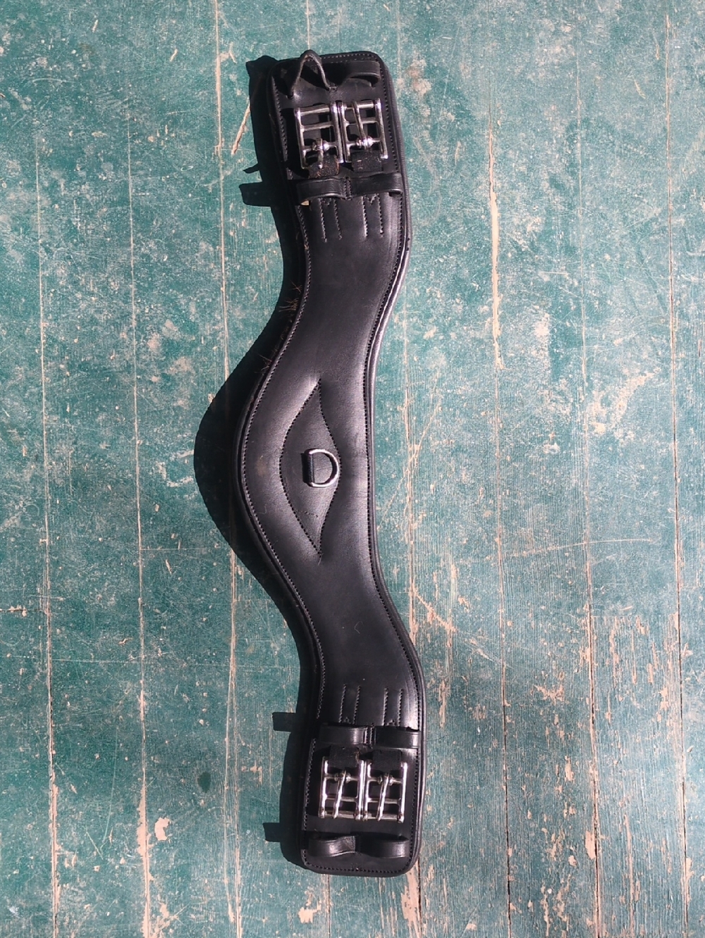 24-in Total Saddle Fit Dressage Girth Black Leather
